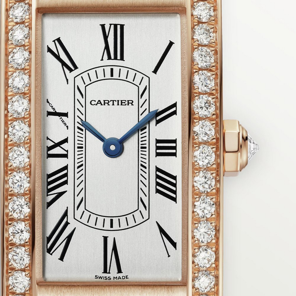 Đồng Hồ Cartier Tank Américaine Small Watch Nữ Vàng Hồng